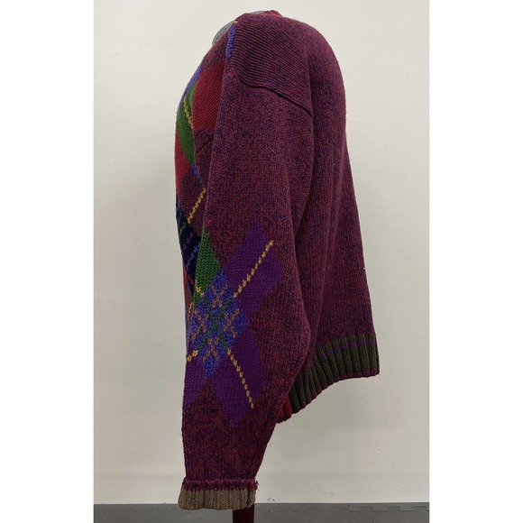 VINTAGE 90's COLOURS by ALEXANDER JULIAN COLORFUL SWEATER LG FS Charity - Picture 4 of 10